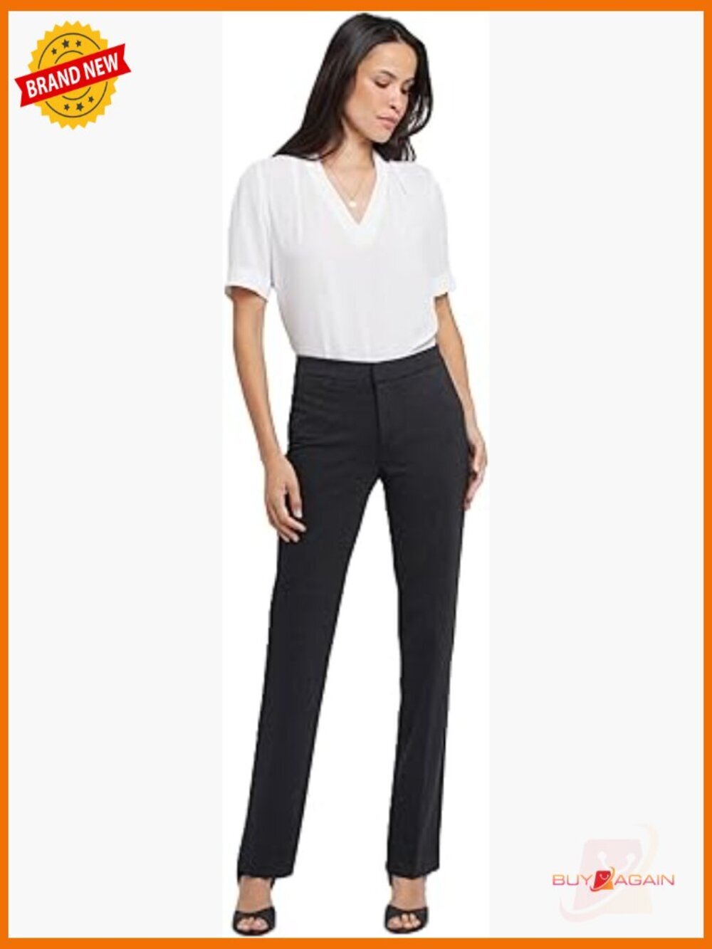 Slim Trouser Pants with Ponte Knit Work Pants Women